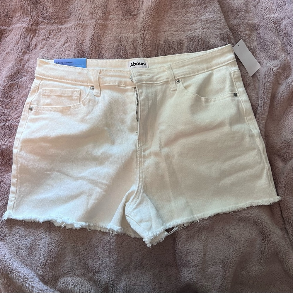 NWT white denim shorts